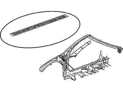Mopar UF30DX9AB Molding Windshield Garnish