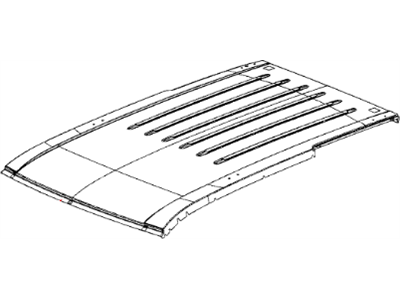 Mopar 68036322AA Panel Roof Without Sunroof Requires Header & Hinge Shims