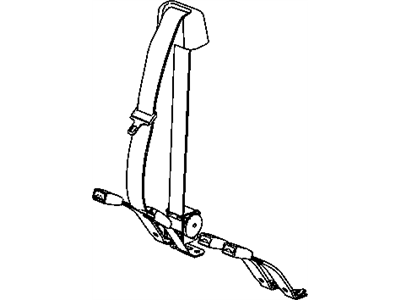 Dodge 5KE681D5AA SEAT BELT Rear Inner Right Inner