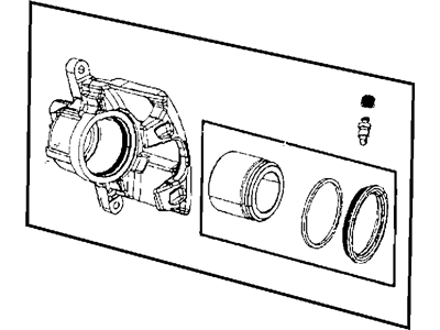 Jeep 68044863AA CALIPER ASSEMBLY Disc Brake Front
