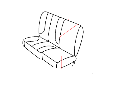 Ram 1TU23XDVAA COVER Rear Seat Back Right