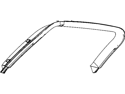 Mopar 5KT37DX9AC Upper Trim, Black, Rear