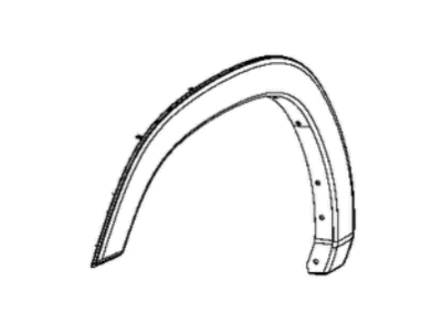 Mopar 6VZ38GXHAA Wheel Flare, Front Passenger Side
