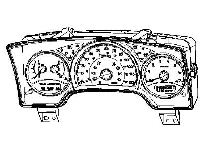Ram Dakota Instrument Cluster - 68039980AE