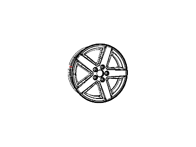Dodge 1TA78DD5AA WHEEL Aluminum