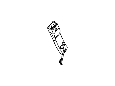 Mopar 5KU971DVAA Outer Buckle, Gray, Front Driver Side