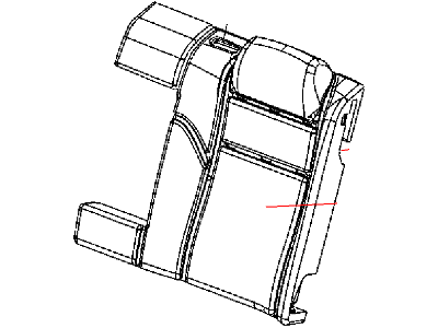 Chrysler 1YH55DX9AA COVER Rear Seat Back Left