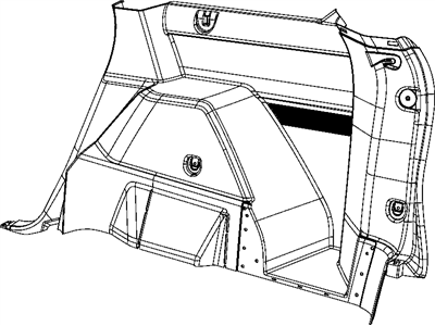 Dodge 1CU67XDVAB PANEL Quarter Trim
