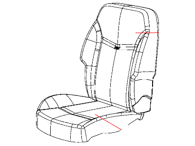 Chrysler 1WU22DX9AA Cover - Front Seat Back