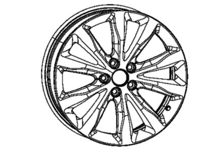 Chrysler 5PQ13JXYAA WHEEL Aluminum