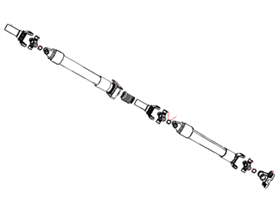 Ram 52123386AC SHAFT Drive Rear 2-Piece