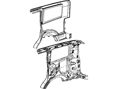 Mopar 68003980AA Panel Package Bodyside Aperture Rear Rear Complete