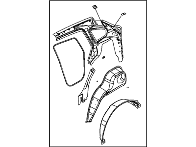 Mopar 68001962AA Panel Quarter Inner