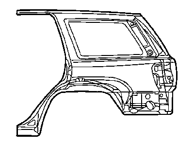 Jeep 5017867AB PANEL Quarter Outer Only, Without Tailamp Pocket