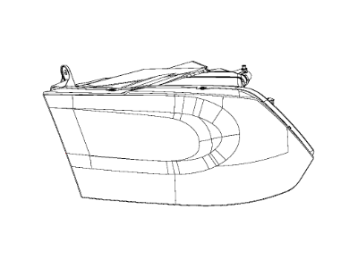 Mopar 68088549AC Headlamp Assembly, Black, Front Driver Side