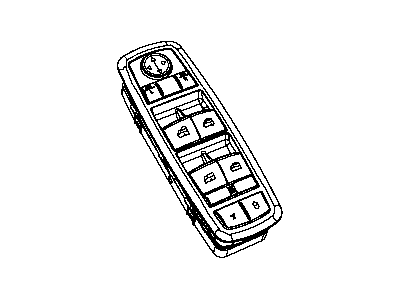 Ram 56046823AE SWITCH AND BEZEL Front Door