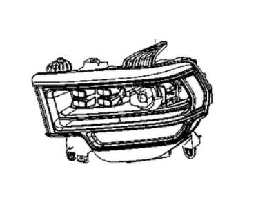 Ram 68361900AC HEADLAMP