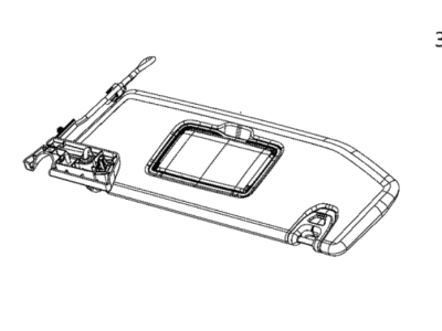 Jeep Wrangler Sun Visor - 7BW43TX7AA
