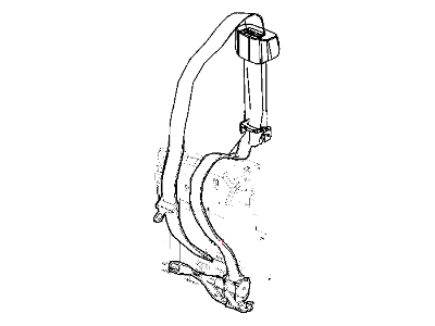 Ram 5KQ121DVAB SEAT BELT Rear Center Shoulder