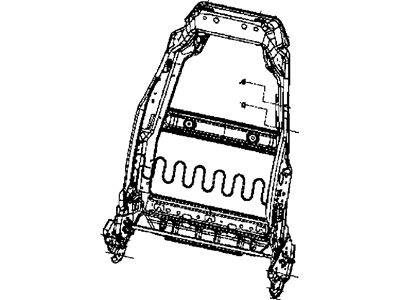 Jeep 68088755AB FRAME Front Seat Back