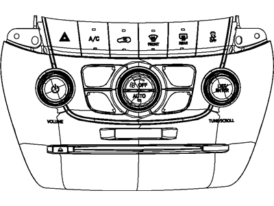 Dodge 1QH08DX9AE CENTER STACK Lower