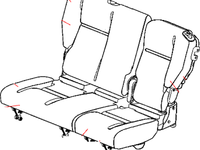 Chrysler 1QM42XDVAA COVER Rear Seat Back 60 % Side