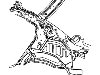 Chrysler 4389659AB HOSE Sunroof Drain Rear
