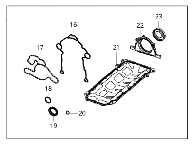 Ram 68230065AA GASKET KIT Engine Lower NOT Included With Long Block Engine Install Kit
