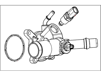 Mopar 5047772AB Housing Thermostat Includes Thermostat, Sensor, And Seal