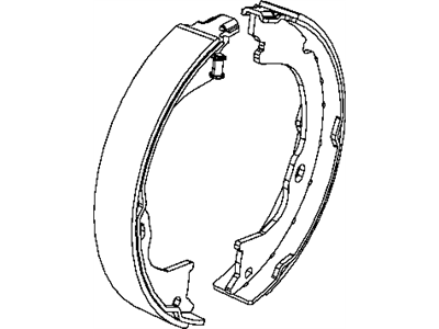 Dodge 4560176AA SHOE AND LINING KIT Parking Brake