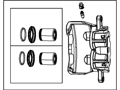 Dodge 5137671AB CALIPER ASSEMBLY Disc Brake Front