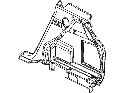 Dodge 1AX92BDAAF PANEL Quarter Trim Lower