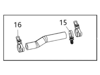 Jeep 68285547AB HOSE Oil Cooler Outlet Includes Clamps And Retainer