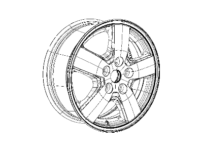 Dodge 1EG95PAKAB WHEEL Aluminum