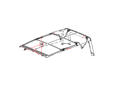 Jeep 68003652AB KNUCKLE Sunrider Top Pivot