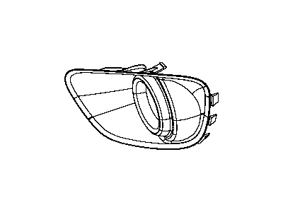 Mopar 68109870AA Fog Lamp Bezel, Front Passenger Side