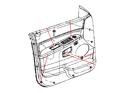 Jeep 1QD561D1AA PANEL Front Door Trim