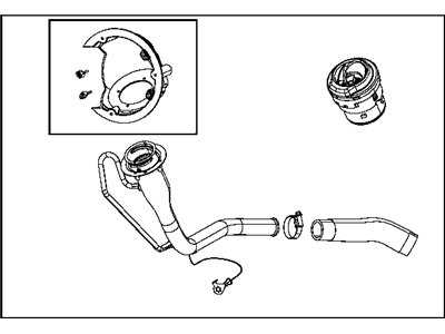 Ram 68164053AD TUBE Fuel Filler