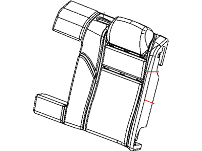 Chrysler 1AP131DVAA COVER Rear Seat Back 60 % Side