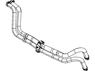 Jeep 55037965AB HOSE Heater Supply and Return With Clip