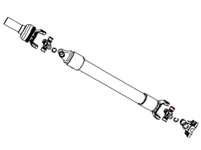 Dodge 52105918AA SHAFT Drive Rear 1-Piece