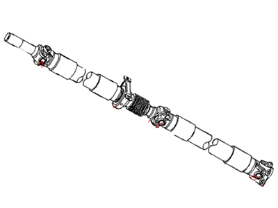 Dodge 52123102AA SHAFT Drive Rear 2-Piece