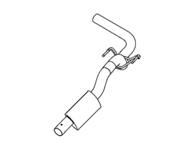 Ram 68310890AA RESONATOR AND TAILPIPE Exhaust
