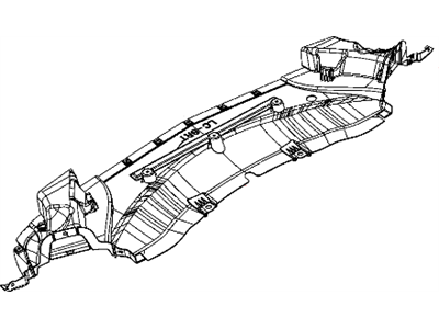 Dodge 68085541AA BELLY PAN Front