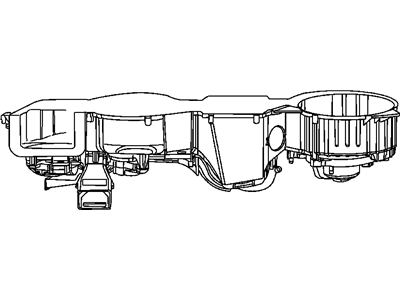 Chrysler 5166542AA HOUSING A/C And Heater Includes: HOUSING-Upr & Lwr, DOOR-Control, LEVER-Control, CAM-Control, DOOR-Blend, ACTUATOR-Door, DOOR-Panel, DOOR-Defrost Floor, LEVER-Door, LINK-Cam Flr/Def Door, LINK-Flr Def Door, SCREW-Cam, CAM-Mode, ACTUATOR-Mode, VANE, 3 STUDS, WASHER, 26 SCREWS