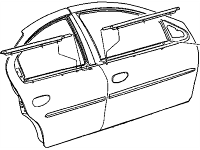 Dodge 5008713AC WEATHERSTRIP Rear Door Belt