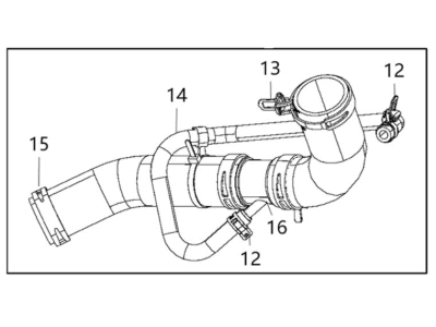 Ram Radiator Hose - 68297638AB