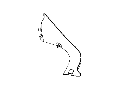 Dodge 68184753AC BRACKET B-Pillar Attach For Item 2 Rear Side Carpet