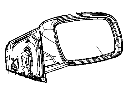 2013 Dodge Journey Car Mirror - 1CE281W1AD