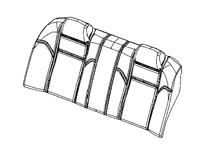Dodge 1LP761B5AA COVER Rear Seat Back